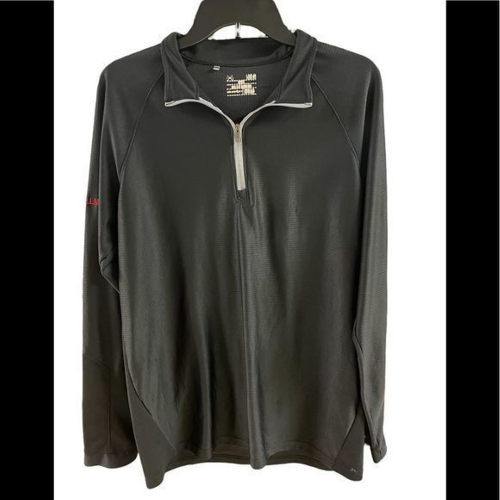 Under Armour mens size large‎ black lightweight pullover- M.Holland emblem